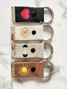 Fashion <b>Canvas</b> Cotton Belt Fabric Personalized <b>Backpack</b> Pendant Wrist Strap Embroidery Keychain - Product Image 4