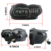 Phare de moto LED 100W 4000LM pour R1200GS F800 K1200R G650, 6000K, étanche IP67, certifié CE