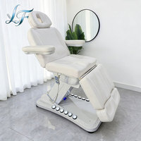 Table de massage électrique moderne pour salon de beauté de luxe, avec 3 moteurs et commande au pied, pour soins du visage et spa