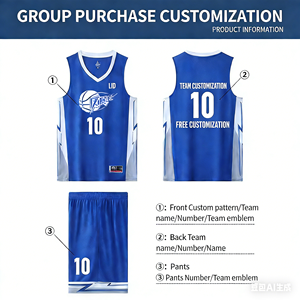 Uniforme de Baloncesto Personalizable para Hombre, Jersey de Malla Estampado con Logotipo del Equipo, Diseño Gratuito, Top de Baloncesto - Product Image 2