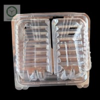 Boîte d'emballage pour œufs avec logo personnalisé Utilisation en supermarché Matériel PET jetable pour aliments Cartons bon marché