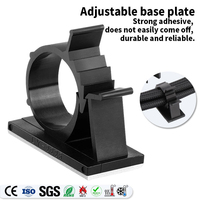 Support de câble auto-adhésif avec base de fixation pour la gestion des fils sur mur et bureau, pince organisatrice