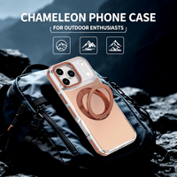 Étui de protection antichoc et anti-chute à 360° avec anneau magnétique rotatif finition métallique élégante pour la vente en gros