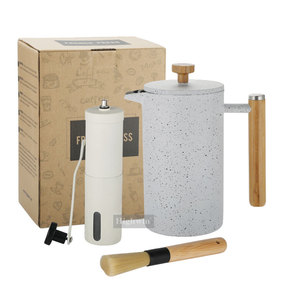 Factory Hot Sales Double Wall French Press Stainless Steel Coffee Brewer