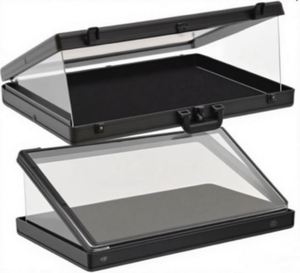 Espositore Portatile in Alluminio e Acrilico 2025 con Coperchio Trasparente per Carte TCG, con Chiusura di Sicurezza - Product Image 4