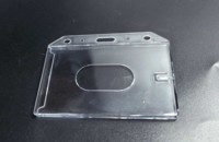 Porte-badge et porte-carte d'identité en plastique rigide PC pour le personnel de bureau, porte-carte d'identité transparent pour entreprise