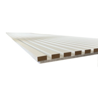 Panneaux insonorisants en MDF Panneaux muraux acoustiques blancs Conception de lattes de bois pour cinéma maison Studio bureau