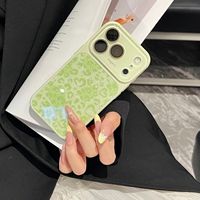 Coque de protection antichoc à motif léopard scintillant avec caméra intégrée pour iPhone 17 16 15 14 13 12 Pro Max