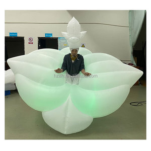 Trang phục hoa bơm hơi màu trắng lạ mắt có đèn LED để trang trí diễu hành - Product Image 5