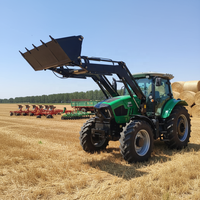 Tracteur agricole 150 ch 4x4 avec cabine climatisée, système hydraulique Huaxia, pour l'agriculture