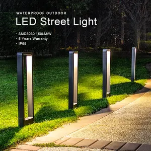 60cm 80cm Waterproof Solar Garden Light Landscape Pathway Highlight Modern LED Bollard Post Light Outdoor LED Lawn Light