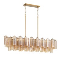 Lustre de design italien vintage en verre de Murano, luminaires suspendus modernes de luxe pour l'intérieur, lampes suspendues en verre ambré pour salle à manger