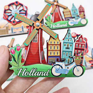 Imanes de Refrigerador 3D con Diseño de Molino de Viento y Noria de Madera, Forma Personalizada, Alta Calidad OEM, Resistentes al Agua y con Fuerte Imán - Product Image 2