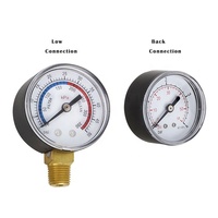 Manomètre à air pour chaudière à vapeur de 2,5 po et 2 po, manomètre de pression à sec régulier PSI pour système de chauffage à l'eau, à l'huile, au gaz, au cylindre de gaz, système CVC