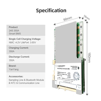 Sistema de Batería Programable para Scooter Eléctrico 10S-24S 350A 700A BMS PCBA con 1 oz de Cobre, LFP NMC, IoT Habilitado, Balance de 120mA y BT