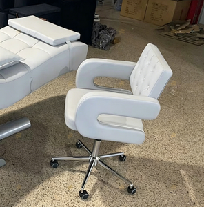 Beauty Salon Furniture Silver Technician Chair Luxury Modern Huydraulic Clinic Nail Salon <b>Stool</b> with Backrest - Product Image 4