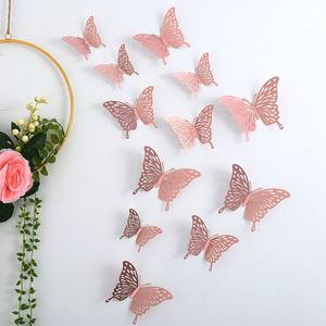 3D Hollow <b>Paper</b> Butterfly Wall Sticker PET Home Decoration for Wedding Parties Background Wallpaper - Product Image 3