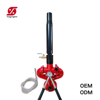 Lance d'incendie fixe en alliage d'aluminium forgé de 4 pouces, 30-50 L/s, pour camion de pompiers