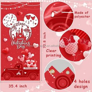 Drapeau de Noël extérieur couleur haute qualité pour porche, bannière de bienvenue à la maison pour porte, bannière suspendue de Noël pour porte de bienvenue à la maison - Product Image 2