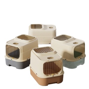 Grande <span class=keywords><strong>litière</strong></span> pour chat autonettoyante rechargeable, pliable et entièrement fermée - Product Image 1