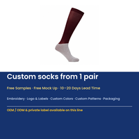 Chaussettes d'équitation unisexes personnalisées Quentin avec logo, chaussettes d'équitation à hauteur du genou, marque privée ODM, tricot jacquard, séchage rapide