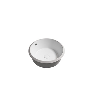 Seamless Ceramic Undermount <b>Basin</b> <b>Round</b> Waterjet 45 Degree Cut Easy Cleaning - Product Image 2