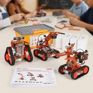 Kit de Robot Educativo STEM de Metal, Brazo Mecánico Creativo, Autoequilibrado, Programable e Inteligente, para Ingeniería DIY con Syllabus - Product Image 1