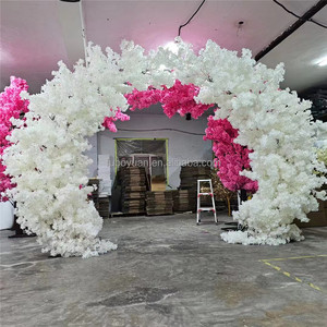 F236 faux cerisiers japonais à fleurs jaunes pour l'extérieur arc décoratif de mariage sakura de fleurs de <span class=keywords><strong>cerisier</strong></span> artificiel à <span class=keywords><strong>vendre</strong></span> - Product Image 6