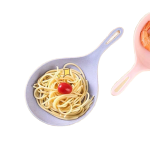 ชุดอาหารเด็กแบบเกาหลี จานมีหูจับ ช้อนใหญ่สีขาว สำหรับถ่ายทอดสดอาหาร บ็อกกี้ อีทติ้ง บรอดคาสติ้ง  แบบอินเทอร์เน็ตเรด - Product Image 1