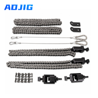 Ensemble de serrage à chaîne en acier allié pour montage sur rainure en T, pour pièce usinée à bride de soupape, dispositif de fixation pour usinage CNC de précision