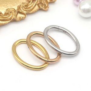 Oval Open <b>Nose</b> <b>Ring</b> Earrings 316 Stainless Steel Black Rainbow Gold Rose Gold <b>Silver</b> For Piercing Jewelry Gift - Product Image 4
