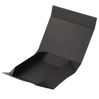 Nouvelle boîte cadeau pliante magnétique rigide en carton noir de luxe Pulida 2025, grande, recyclable, avec faible quantité minimale de commande