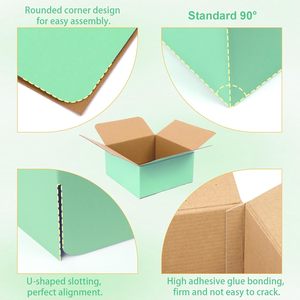 Boîte-cadeau portative qui respecte l'environnement de carton ondulé avec la couleur de taille faite sur commande et le logo pour l'expédition postale et le stockage d'emballage - Product Image 6