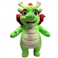 Costume de Mascotte Dragon Chinois Gonflable, Tenue de Dessin Animé Animal du Zodiaque pour Publicité, Défilé, Spectacle Scénique, Déguisement de Fête