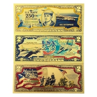Uang Kertas Amerika Serikat 250 Tahun ke-2026 Berlapis Emas 24K untuk Koleksi