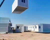Maison conteneur mobile auto-pliable de 20/40 pieds, deux chambres, un salon, maison préfabriquée pliable