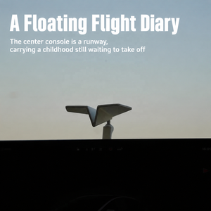 3D Printed Paper Airplane <b>Car</b> Dashboard <b>Ornament</b> Gravity Swaying Center Screen Decor Dual Base Mount Auto Interior Accessory - Product Image 6