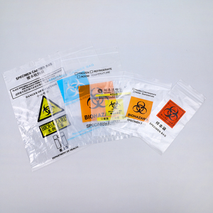 Sac de transport pour spécimens biologiques à 3 parois avec coussinet absorbant, idéal pour laboratoire et risques biologiques, avec poche intégrée - Product Image 3