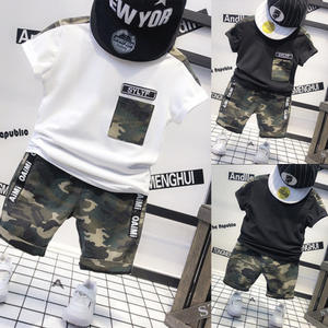 Conjuntos de Ropa para Niños, Estilo Nuevo y Popular, Camisetas de Algodón para Niños y Pantalones de Camuflaje para Hombre - Product Image 2