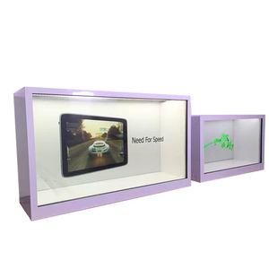 Nhà máy trực tiếp 65inch freestanding <span class=keywords><strong>Android</strong></span> tương tác 3D trong suốt LCD Showcase Màn hình hiển thị cho thang máy sử dụng - Product Image 2