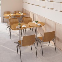 Mobilier de restaurant commercial en acier inoxydable de style nordique pour cafés, salons de thé, ensembles table et chaise, zones d'attente