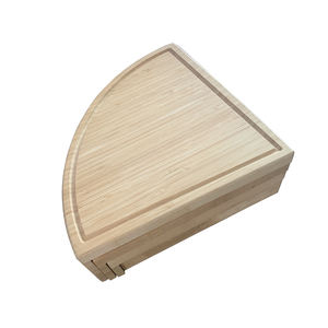 Nueva Tabla de Quesos y Charcutería de Bambú con Juego de Cuchillos, se Almacena en Forma Compacta y se Abre hasta un Diámetro de 18 Pulgadas - Product Image 4