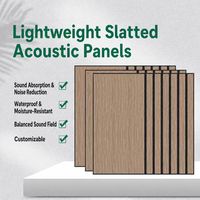 Panneau acoustique 3D en grain de bois, panneau mural rainuré en feutre PET absorbant le son, panneau décoratif pour bureau, home cinéma