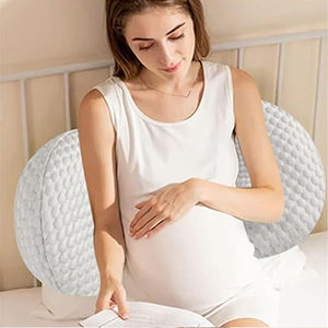 Oreillers de maternité pour femme enceinte avec taie d'oreiller détachable et réglable soutien de l'oreiller de corps jambes arrière ventre hanches gris - Product Image 3