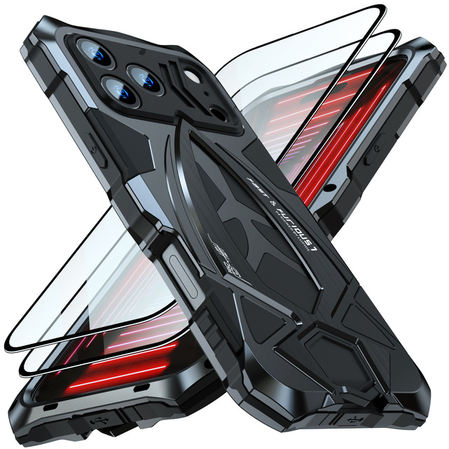 Luxury Sports Car Style Metal Case for iPhone 17 Pro Max Full Coverage Shockproof & Dustproof Silicone Trendy Mobile Phone Case