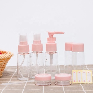 Juego de botellas de cosméticos para <span class=keywords><strong>viaje</strong></span>, estuche de PVC impermeable para cosméticos de <span class=keywords><strong>viaje</strong></span>, artículos de tocador, bolsa de maquillaje reciclada, 9 piezas - Product Image 3