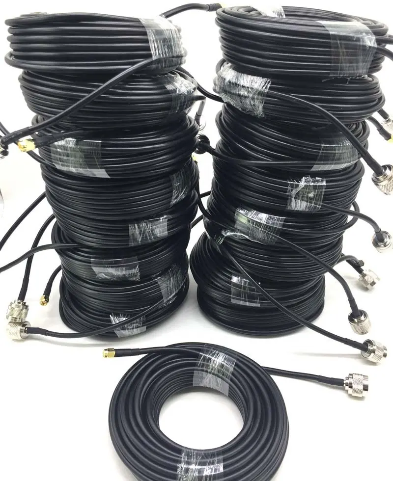0.1/0.15/0.2/0.3/0.5/1/2/5/10/20/50M Customized N Male to SMA Male Connector Conversion Wire N-SMA RG58 RF Coaxial Adapter Cable