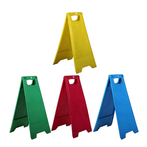 Panneau de signalisation de sécurité pliable en plastique en forme de A, imprimable multicolore, personnalisé, pour avertissement de danger, de sol glissant ou de sol mouillé - Product Image 1