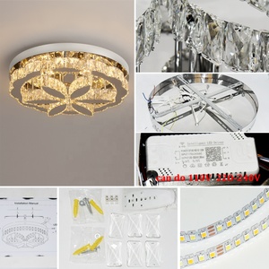 Tùy chỉnh nhà máy thép không gỉ <span class=keywords><strong>LED</strong></span> chiếu sáng đèn 3 màu thay đổi tinh thể ánh sáng Trần - Product Image 2