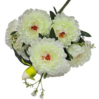 Grand bouquet de pivoines artificielles à 6 têtes, fausses fleurs de pivoine pour mariage, maison, hôtel, arrangement floral